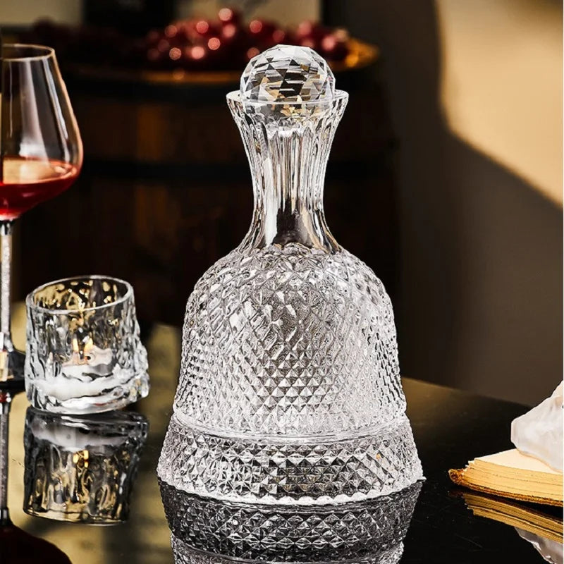 DECANTADOR DE VINHO EM CRISTAL GIRATORIO
