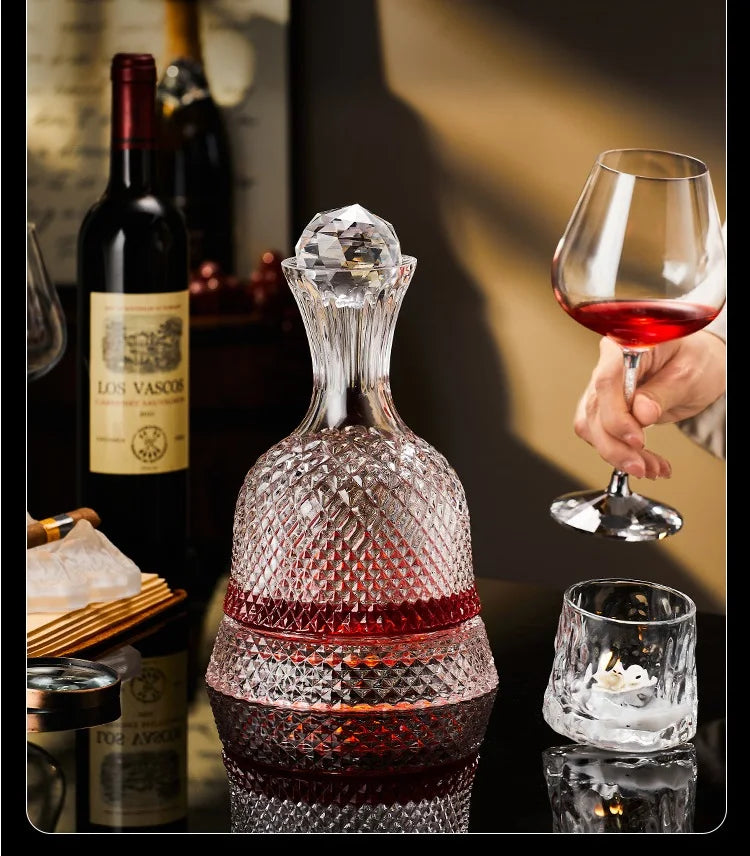DECANTADOR DE VINHO EM CRISTAL GIRATORIO