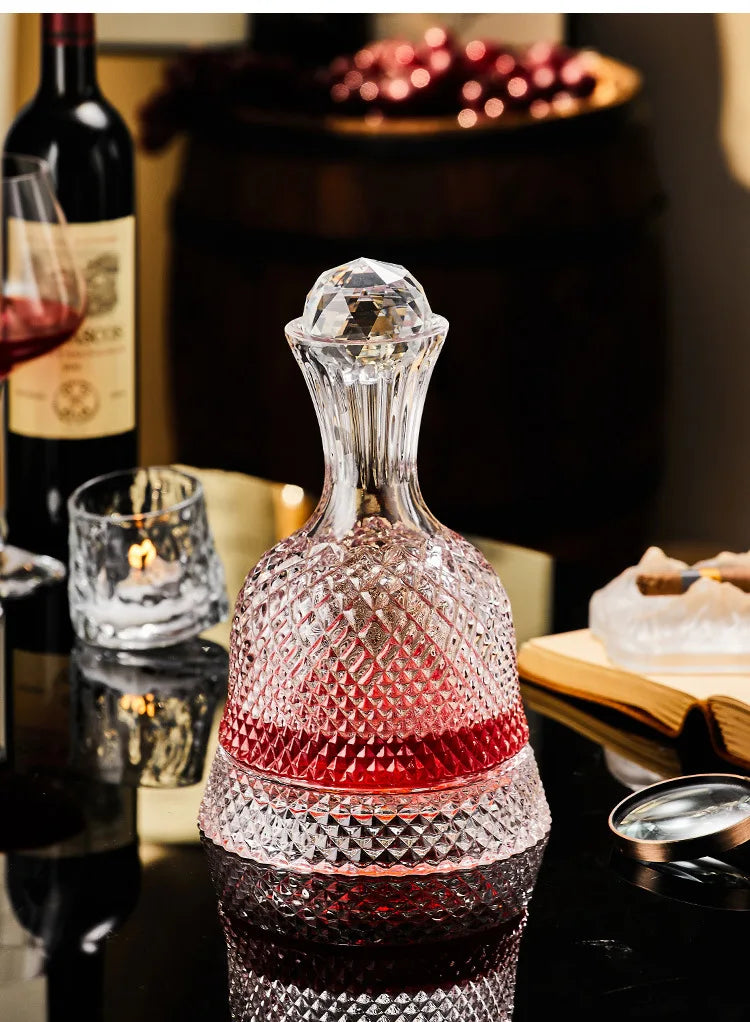 DECANTADOR DE VINHO EM CRISTAL GIRATORIO