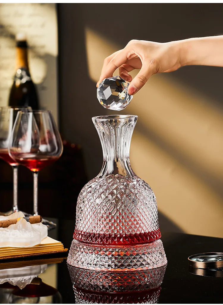 DECANTADOR DE VINHO EM CRISTAL GIRATORIO