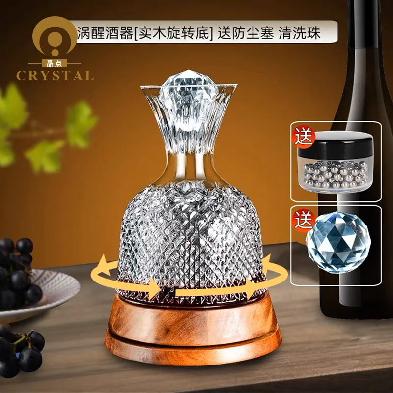 DECANTADOR DE VINHO EM CRISTAL GIRATORIO