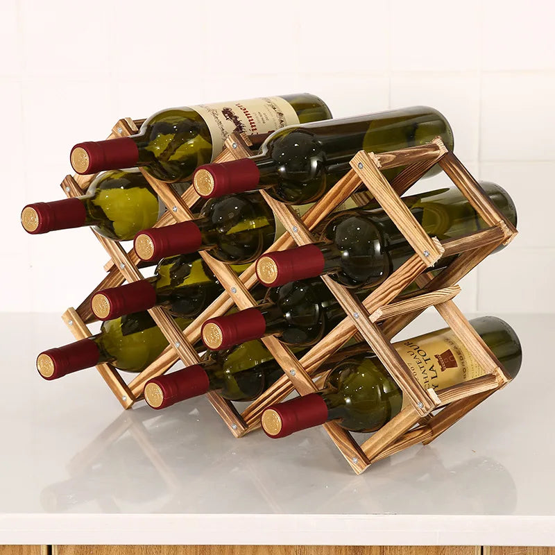 SUPORTE DE VINHOS EM MADEIRA DOBRAVEL
