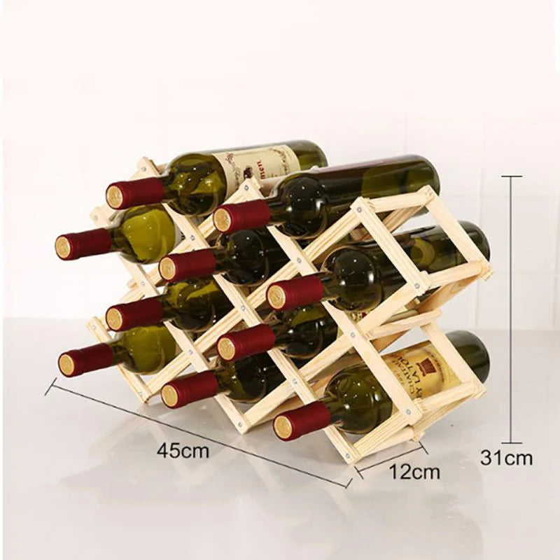 SUPORTE DE VINHOS EM MADEIRA DOBRAVEL