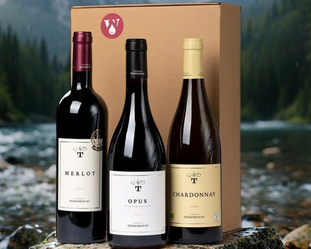 pacote Merlot, Opus, Chardonnay