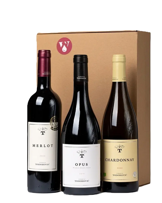 pacote Merlot, Opus, Chardonnay