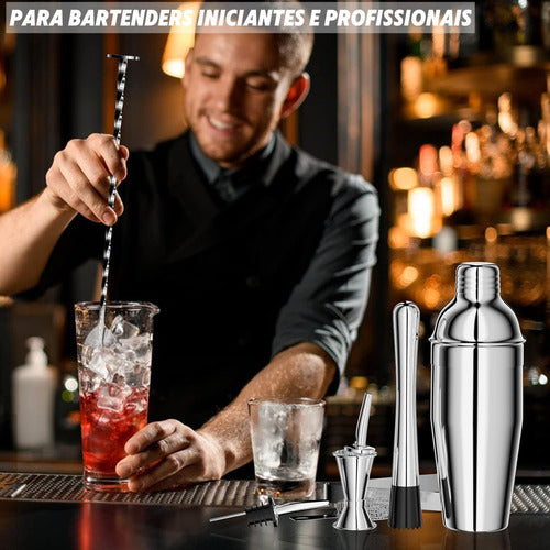 Kit Coqueteleira Inox Utensilios Barman Bar Para Caipirinha