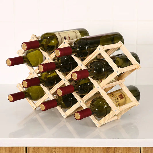 SUPORTE DE VINHOS EM MADEIRA DOBRAVEL