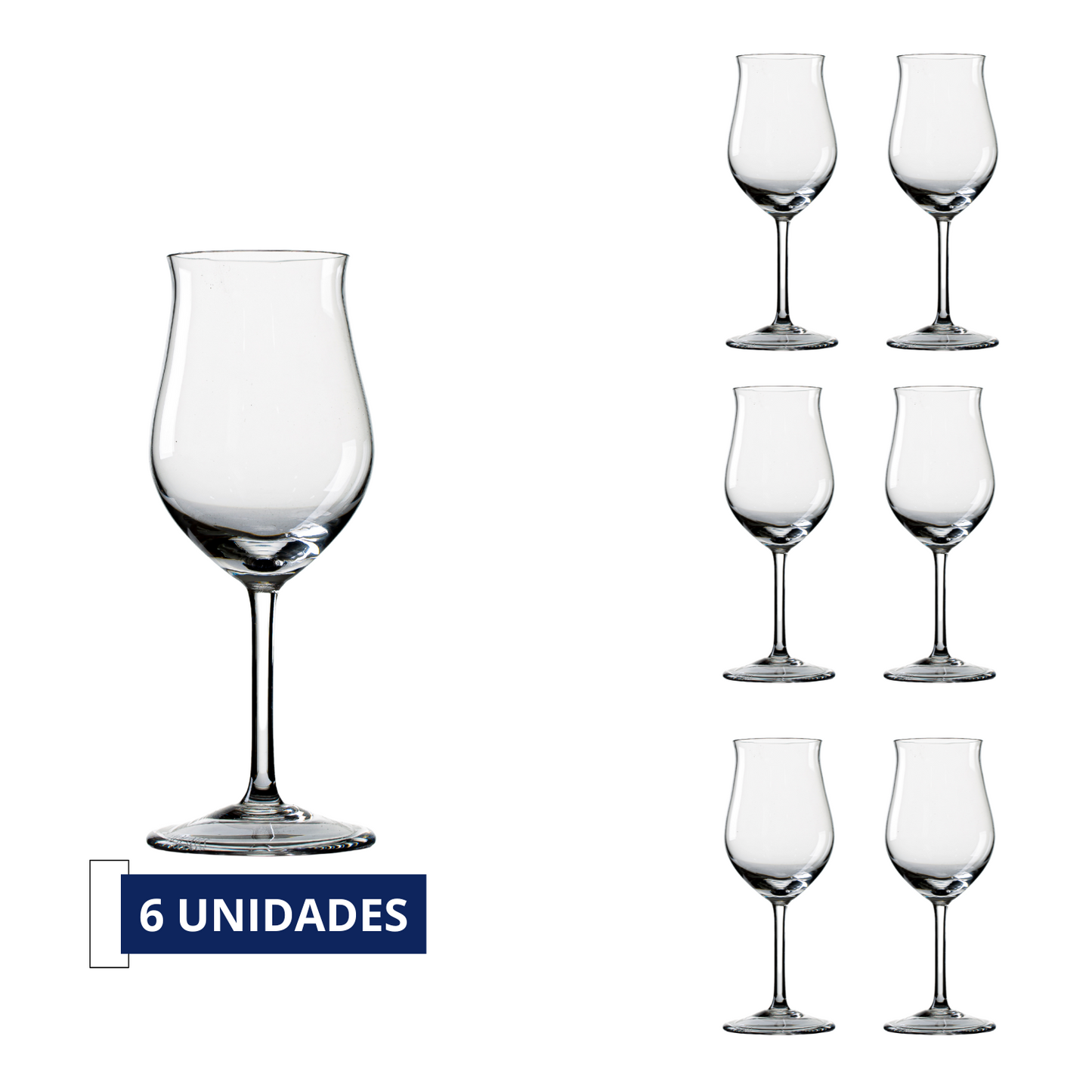 Jogo de 6 Taças de Cristal Porto Gaia para Vinho Tinto | Cristal Blumenau